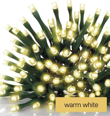 Image de Chaîne de Noël EMOS LED, 8 m, intérieur et extérieur, blanc chaud, minuterie, D4AW02