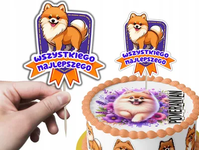 Produktbild von Tortenstecker Kuchendeko Geburtstag - Hund Rasse SZPIC Zwerg