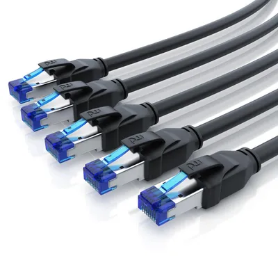 Imagen del producto de Cable Primewire de 5 metros, CAT.8, RJ-45 (Ethernet) (100 cm), cable de conexión CAT 8 Gigabit Ethernet de 40 Gbit/s, cable de red S/FTP - 1 metro