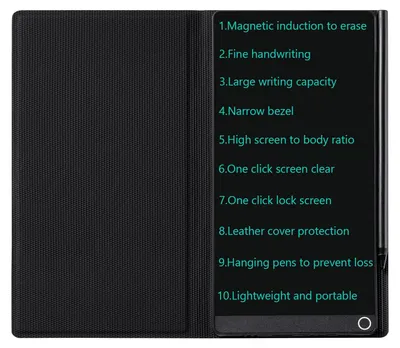 Produktbild von LCD-Schreibtafel Notizblock Zeichentafel - 6,5 Zoll - Wiederverwendbar - Mit Schutzhülle