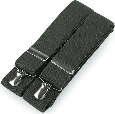 Obrázek produktu pro Šle pánské, délka 125cm, šíře 3,5cm, tvar X, zelené jednobarevné, 650253/50