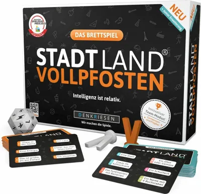 Zdjęcie produktu dla D & R Denkriesen DENKRIESEN - STADT LAND VOLLPFOSTEN® Gra planszowa + rozszerzenie Junior SL4040