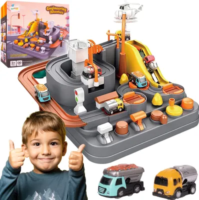 Produktbild von MalPlay Parkhaus Parkgarage Autos Spielzeug Kinder Manual Spielzeug Autorennbahn 27x26x20cm