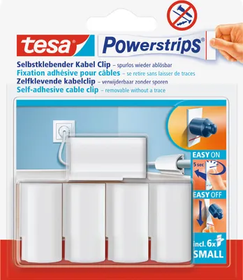 Immagine prodotto di tesa Powerstrips Cable-Clip 5 clip + 6 strisce Piccolo