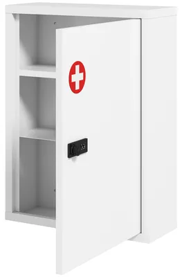 Produktbild von HOMCOM Medizinschrank, abschließbarer Medikamentenschrank mit Zahlenschloss