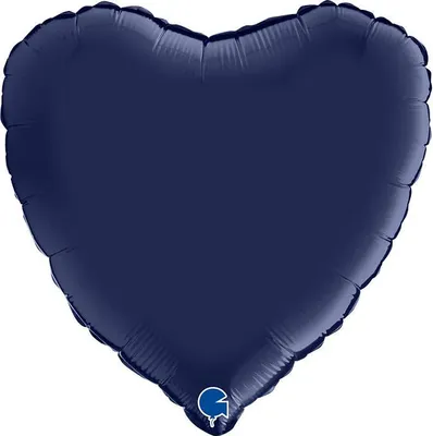 Zdjęcie produktu dla Balon Foliowy - Granatowe Satynowe Serce 46 cm, Grabo