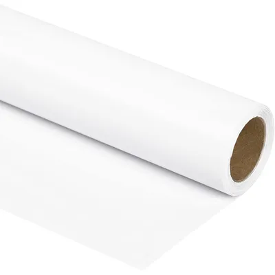 Immagine prodotto di Carta da regalo bianca lucida, rotolo mini, 44,5 cm x 10 m