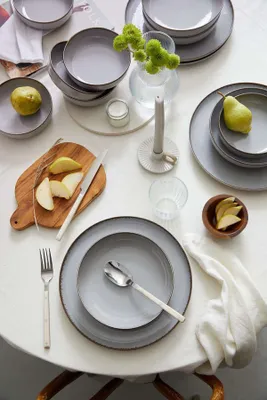 Produktbild von Hermia Concept, MOD18Y4B730955, Tafelservice (18-teilig), Grau, 100 % PORZELLAN, 27 x 27 cm