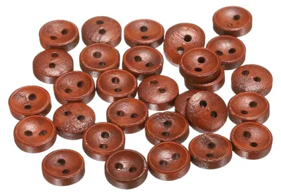 Holzknöpfe 30 Stück, 11,5 mm, Karamell, 2 Löcher, DIY