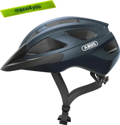 Immagine prodotto di Casco da bici Abus Macator blu scuro taglia M (52-58 cm) incl. nastro riflettente maxxi4you