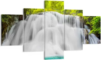 Produktbild von Bild auf Leinwand - Leinwandbild - Park natur landschaft - 125x70cm - Wand Bild - Wanddeko - Leinwanddruck - Bilder - Kunstdruck - Wanddekoration - Leinwand bilder - Wandkunst - EA125x70-2511
