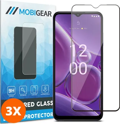 Produktbild von Mobigear Premium 9.98 Nokia G42 Panzerglas Gehärtetes Glas Displayschutz - Hüllenfreundlich (3er Pack)