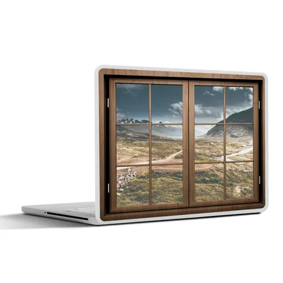 Produktbild von MuchoWow® Laptop Aufkleber Sticker Cover Aussicht - Berg - Weg 40x30 cm - Laptop Dekoration - Selbstklebend