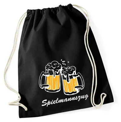 Produktbild von Huuraa Turnbeutel Spielmannszug Schützenfest 12 Liter Black Baumwolle Rucksack Geschenkidee