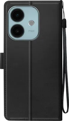 Produktbild von Avizar, Etui für Oppo A40 mit Handgelenkband, Klappe und Ständer, Schwarz