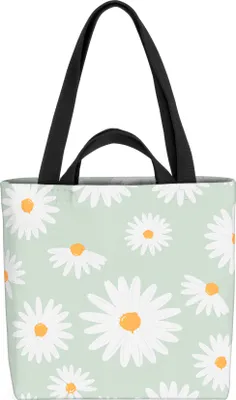 Produktbild von VOID Gänseblümchen Muster Blumen Tasche 33x33x14cm,15l Einkaufs-Beutel Shopper Einkaufs-Tasche Bag