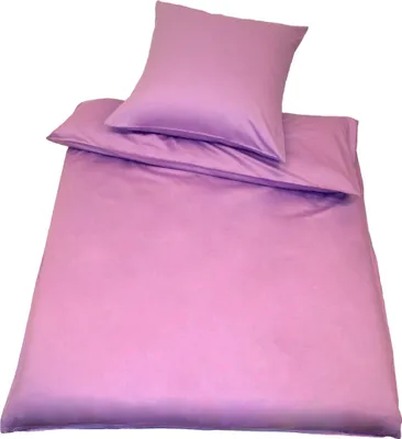 Produktbild von Baumwoll-Satin-Bettwäsche 135 x 200/80 x 80 cm,  Flieder 135x200