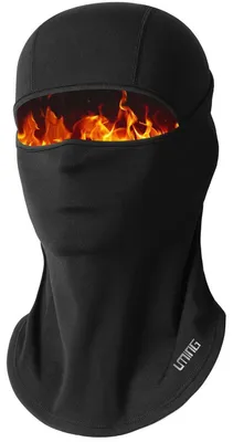 Immagine prodotto di Scaldacollo da uomo, invernale, antivento, caldo, balaclava/maschera da sci per sport all'aperto, ciclismo, motociclismo, sci, colore nero