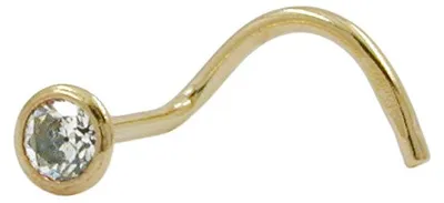 Produktbild von Nasenstecker Nasenpiercing Zirkonia gefasst 375 Gold Gelbgold Damen