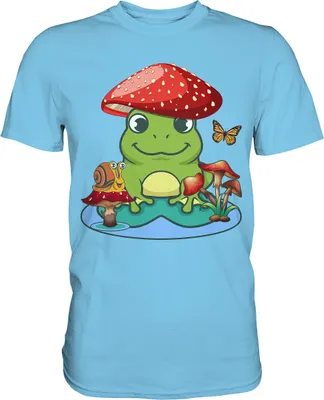 Produktbild von Frosch Schnecke Schmetterling T-Shirt – Sky Blue / M