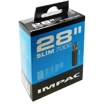 Image de Chambre à air Impac 28" SLIM, modèle : AV 40 mm, noir