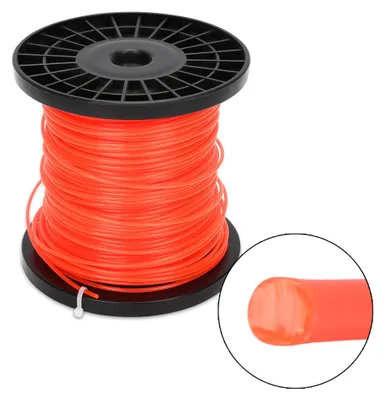 Immagine prodotto di Filo per decespugliatore Izrielar 100 m, rotondo/a stella/esagonale, ricambio per fili da 2 mm, arancione