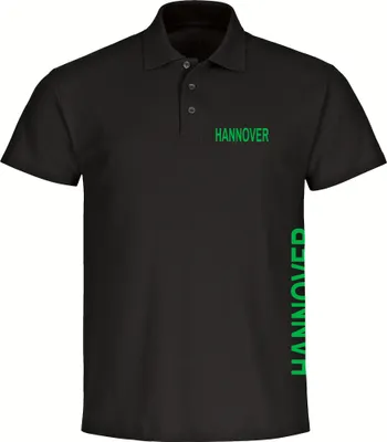 Produktbild von multifanshop Poloshirt - Hannover - Brust & Seite, schwarz, Größe M