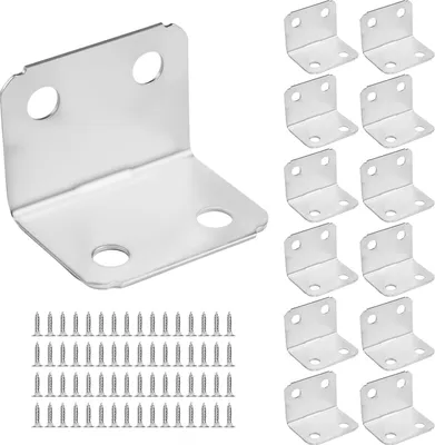 Produktbild von 30 Stück Schwerlast Winkelverbinder Edelstahl 30x22x22mm Rostfrei und Hochbelastbar Lochplattenwinkel mit 120 Schrauben Holzverbinder 90 Grad Winkel Für Möbelbau, Dachlatten & Holzkonstruktionen