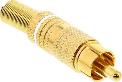 Zdjęcie produktu dla InLine 99110L, RCA M, Złoto, Metal, Złoto, 6 mm, 1 szt.