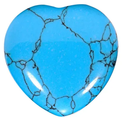 Produktbild von Herzförmiger Edelstein Glücksbringer 3 cm in Samtbeutel