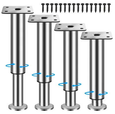 Productafbeelding van Set van 4 Verstelbare RVS Meubelpoten 18-30 cm