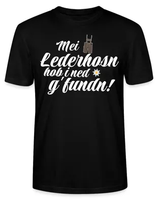 Produktbild von Spreadshirt Bayern Lederhose Ersatz Volksfest Trachtenshirt Uni Bio T-Shirt, L, Schwarz