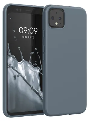 Produktbild von kwmobile Handyhülle für Google Pixel 4 Hülle - TPU Case - Kabelloses Laden - Schutzhülle Cover in Dunkler Schiefer