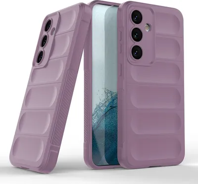 Produktbild von Handy Hülle für Samsung Galaxy S24 Grip Case Cover Schutzhülle Softgrip Farbe: Violett