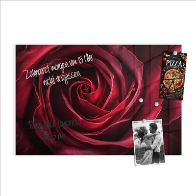 Produktbild von Magnettafel 60x40cm Pinnwand Whiteboard beschreibbar - Rose Makroaufnahme