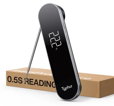 Digitales Fleischthermometer, 0,5 s, ±0,3 °C, IP67, 180° Display