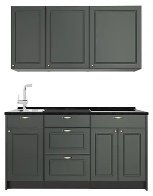 Zdjęcie produktu dla Kuchnia pojedyncza Vicco Fame-Line Green Gold Country/Antracyt 150 cm, BP Antracyt, Model 64755