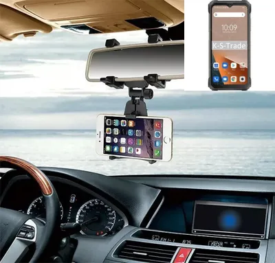Produktbild von K-S-Trade Smartphone Halterung kompatibel mit Blackview BL8800 5G Rückspiegel Halterung schwarz Auto Halterung KFZ Halter
