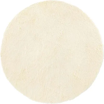 Image de Tapis shaggy à poils longs NAVARRA crème 120x120 cm polyester