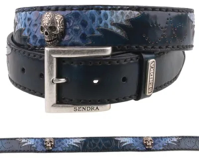 Image de Sendra Python Ledergürtel 1274 Blau