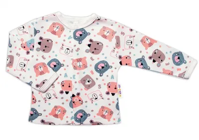 Productafbeelding van Baby Nellys, rompertje voor baby's, model "New Teddy", roze, maat 74