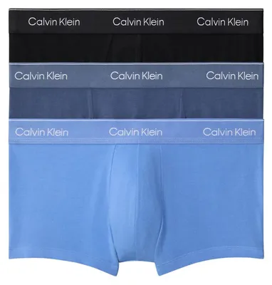 Productafbeelding van Calvin Klein boxers, set van 3, icon katoenen stretch slips, zwart / ijsblauw / blauw, voor heren
