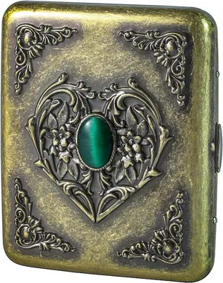 Produktbild von Antike Bronze Schubladenbox mit Federbelastetem Deckel, 9,7 cm Höhe x 8,1 cm Länge x 1,7 cm Breite, für 14-20 Artikel