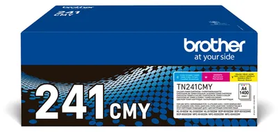 Immagine prodotto di Brother TN241CMY - confezione da 3 - giallo, ciano, magenta - originale - cartuccia toner - per Brother DCP-9015, DCP-9020, HL-3140,