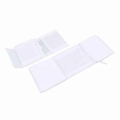 Produktbild von Atmungsaktives Mesh-Liner für Babybetten in voller Größe, sichere Sicherheit, höhenverstellbar, Baby-Netz-Bettumrandung, weiß