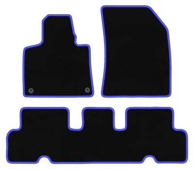 Immagine prodotto di Tappetini in moquette per Citroen C4 Spacetourer 2013-2018 (monovolume) – set 4 pezzi, nero/blu, su misura – Wielganizator CARLUX