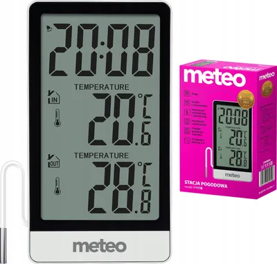 Image de Station météo avec thermomètres intérieur et extérieur METEO SP111B