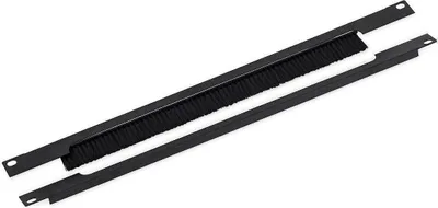 Produktbild von 19" Kabeldurchführungsplatte 1HE, geteilt, 350x21 mm, Bürste