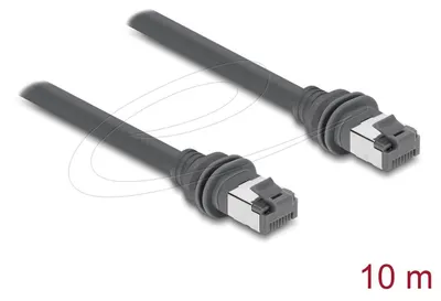 Zdjęcie produktu dla Kabel krosowy Delock RJ45 Cat.6 zgodny ze standardem Starlink Gen3 – 10 m, kolor szary