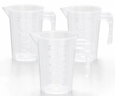 Maatbecher 100 ml, 3er-Set, BPA-frei, Kunststoff, spülmaschinenfest
